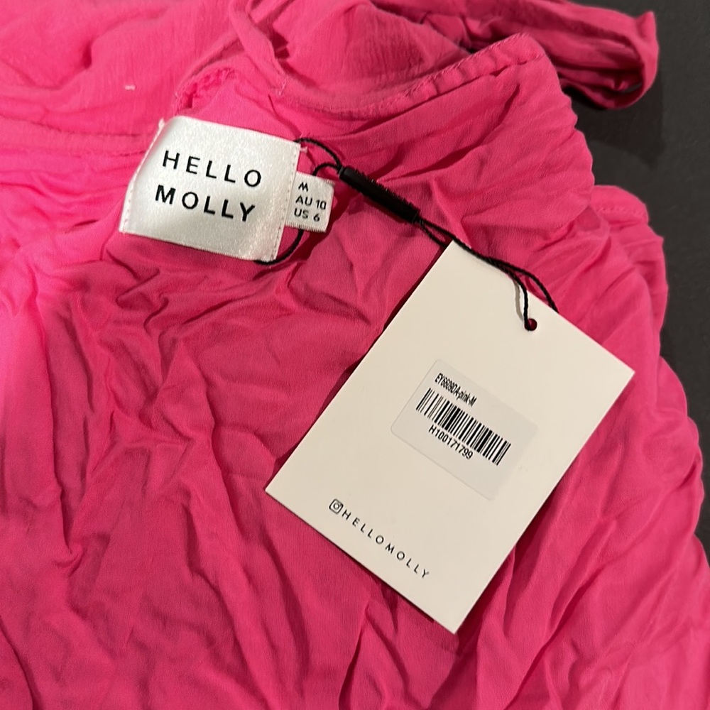 Hello Molly Pink Puff Sleeve Dress - Picture 5 of 7